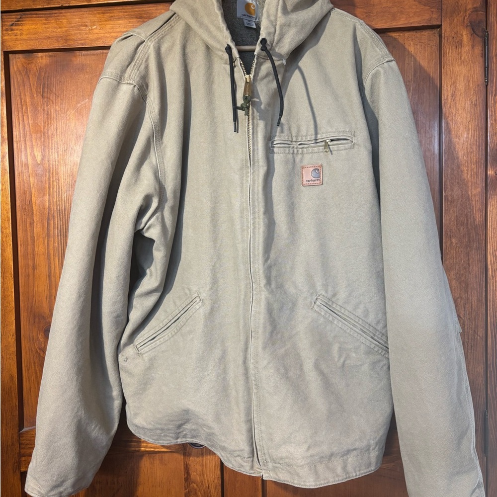 Carhartt Men's Sherpa Lined Sandstone Sierra Jacket  Model #J141 266